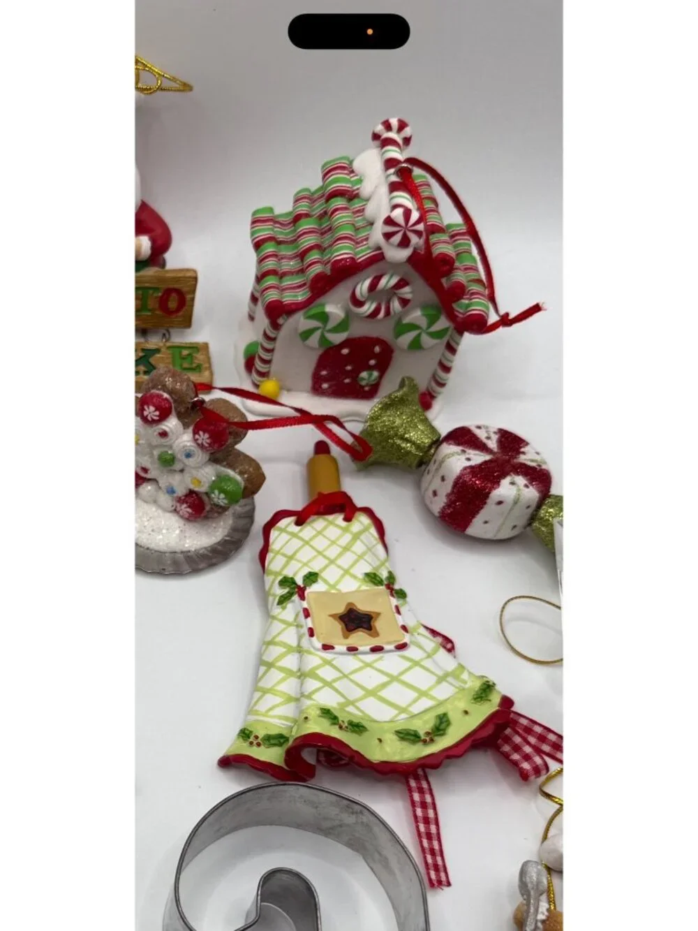 Christmas Holiday Ornament & Décor Lot Ornaments Candle Holders 16 Pieces